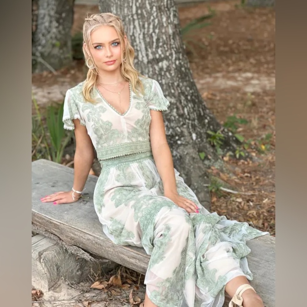 ALTAR’D STATE SAGE GREEN MAUDE SKIRT